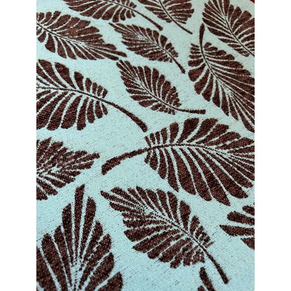 Calderia Fabric Throw Pillow Covers, Set of Two(2), Aqua/Brown, NOS - Picture 4 of 8